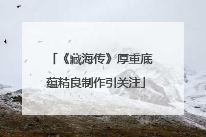 《藏海传》厚重底蕴精良制作引关注