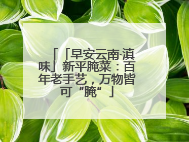 「早安云南·滇味」新平腌菜：百年老手艺，万物皆可“腌”