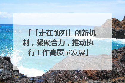 「走在前列」创新机制，凝聚合力，推动执行工作高质量发展