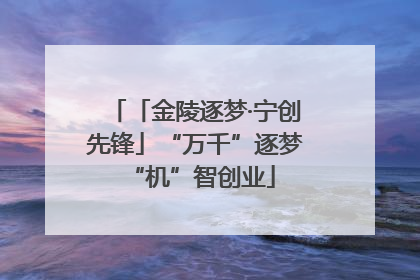 「金陵逐梦·宁创先锋」“万千”逐梦 “机”智创业