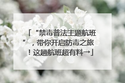 “禁毒普法主题航班”，带你开启防毒之旅！这趟航班超有料→
