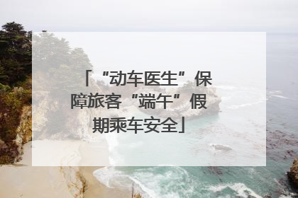 “动车医生”保障旅客“端午”假期乘车安全