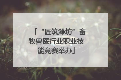 “匠筑潍坊”畜牧兽医行业职业技能竞赛举办