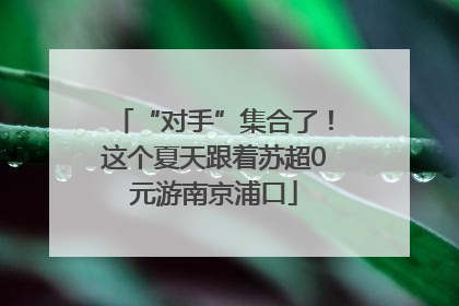 “对手”集合了！这个夏天跟着苏超0元游南京浦口