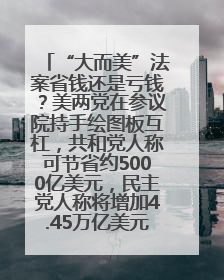 “大而美”法案省钱还是亏钱？美两党在参议院持手绘图板互杠，共和党人称可节省约5000亿美元，民主党人称将增加4.45万亿美元赤字