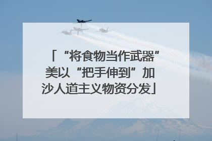 “将食物当作武器” 美以“把手伸到”加沙人道主义物资分发