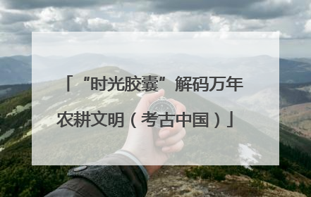 “时光胶囊”解码万年农耕文明（考古中国）
