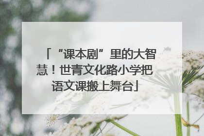 “课本剧”里的大智慧！世青文化路小学把语文课搬上舞台
