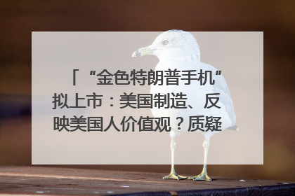 “金色特朗普手机”拟上市：美国制造、反映美国人价值观？质疑者：像天方夜谭