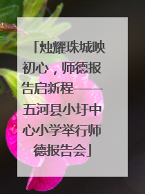 烛耀珠城映初心，师德报告启新程——五河县小圩中心小学举行师德报告会