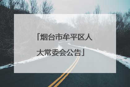 烟台市牟平区人大常委会公告