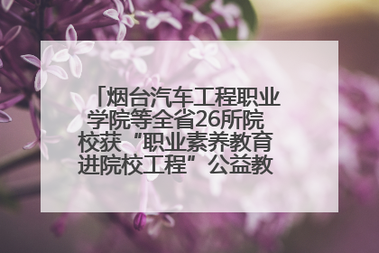 烟台汽车工程职业学院等全省26所院校获“职业素养教育进院校工程”公益教学点集中授牌