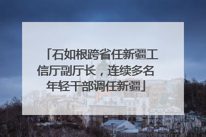 石如根跨省任新疆工信厅副厅长，连续多名年轻干部调任新疆