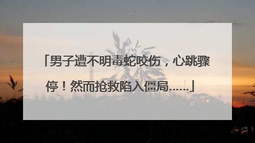 男子遭不明毒蛇咬伤，心跳骤停！然而抢救陷入僵局……