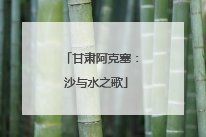 甘肃阿克塞：沙与水之歌