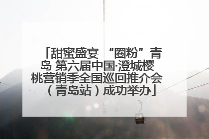 甜蜜盛宴 “圈粉”青岛 第六届中国·澄城樱桃营销季全国巡回推介会（青岛站）成功举办