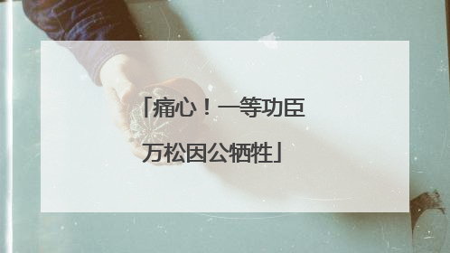 痛心！一等功臣万松因公牺牲