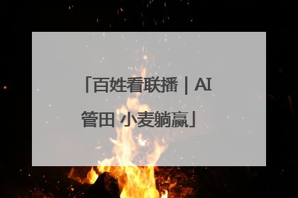 百姓看联播｜AI管田 小麦躺赢