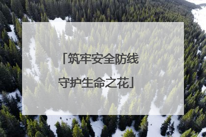 筑牢安全防线 守护生命之花