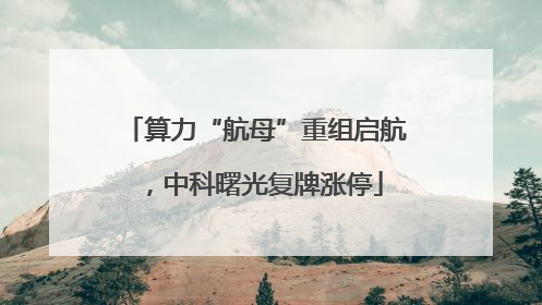 算力“航母”重组启航，中科曙光复牌涨停