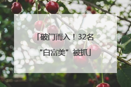 破门而入！32名“白富美”被抓