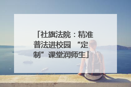 社旗法院：精准普法进校园 “定制”课堂润师生