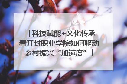 科技赋能+文化传承 看开封职业学院如何驱动乡村振兴“加速度”
