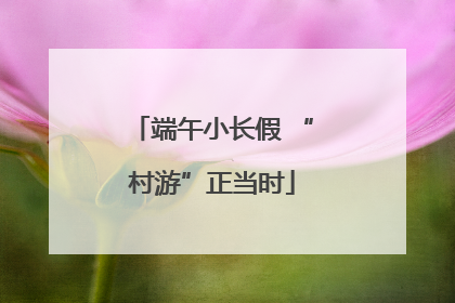 端午小长假 “村游”正当时