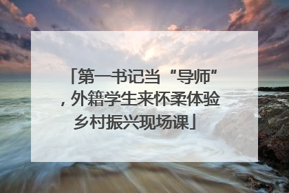第一书记当“导师”，外籍学生来怀柔体验乡村振兴现场课