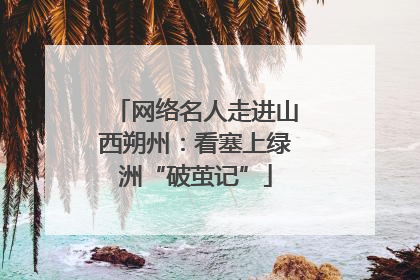 网络名人走进山西朔州：看塞上绿洲“破茧记”