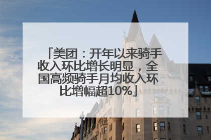 美团：开年以来骑手收入环比增长明显，全国高频骑手月均收入环比增幅超10%