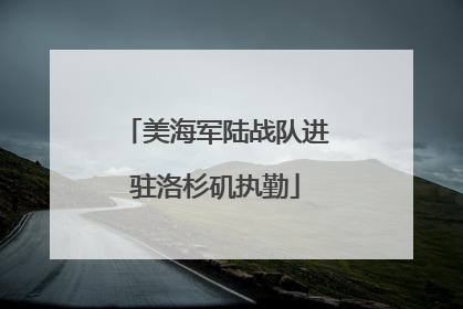 美海军陆战队进驻洛杉矶执勤