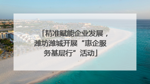 精准赋能企业发展，潍坊潍城开展“惠企服务基层行”活动