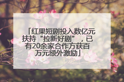 红果短剧投入数亿元扶持“拉新好剧”，已有20余家合作方获百万元额外激励