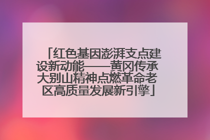 红色基因澎湃支点建设新动能——黄冈传承大别山精神点燃革命老区高质量发展新引擎