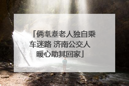 俩耄耋老人独自乘车迷路 济南公交人暖心助其回家
