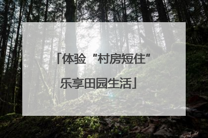 体验“村房短住” 乐享田园生活