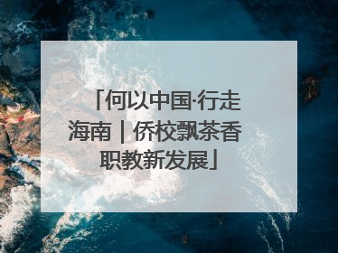 何以中国·行走海南｜侨校飘茶香 职教新发展