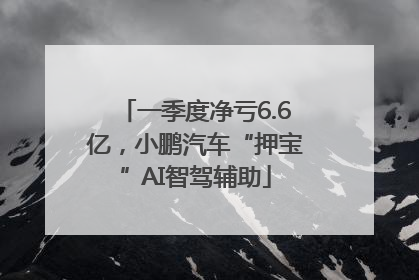 一季度净亏6.6亿，小鹏汽车“押宝”AI智驾辅助