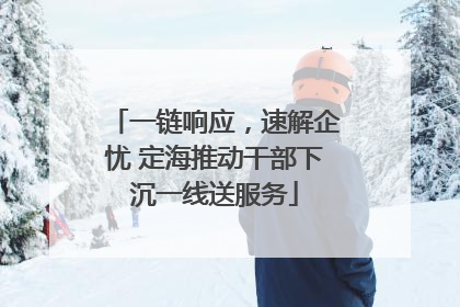 一链响应，速解企忧 定海推动干部下沉一线送服务