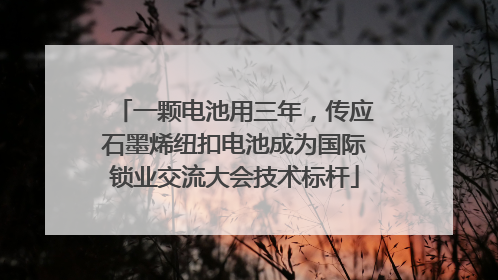 一颗电池用三年，传应石墨烯纽扣电池成为国际锁业交流大会技术标杆