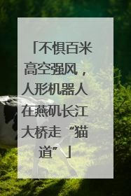 不惧百米高空强风，人形机器人在燕矶长江大桥走“猫道”