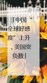中国“全球好感度”上升，美国变负数