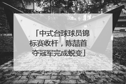 中式台球球员锦标赛收杆，陈喆首夺冠军完成蜕变