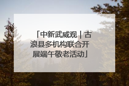 中新武威观｜古浪县多机构联合开展端午敬老活动