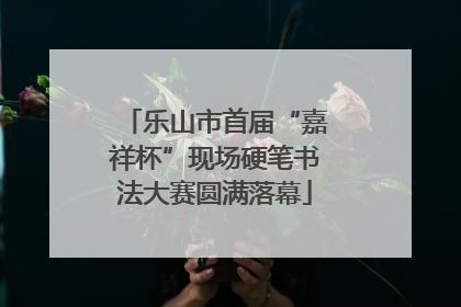 乐山市首届“嘉祥杯”现场硬笔书法大赛圆满落幕