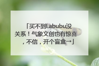 买不到Labubu没关系！气象文创也有惊喜，不信，开个盲盒→