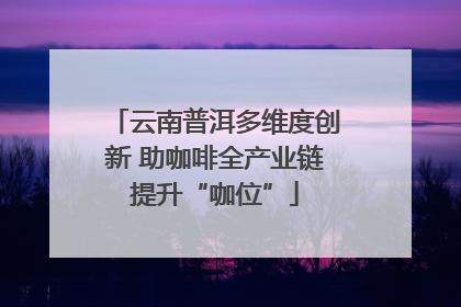 云南普洱多维度创新 助咖啡全产业链提升“咖位”