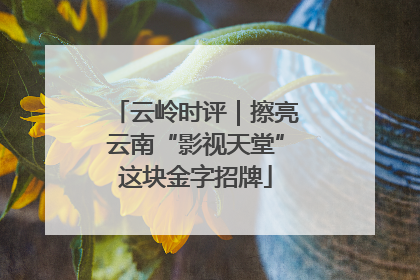 云岭时评｜擦亮云南“影视天堂”这块金字招牌
