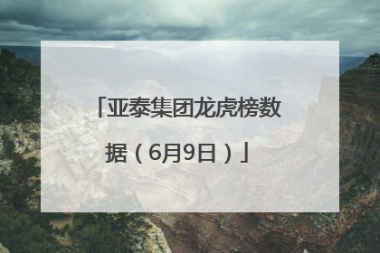 亚泰集团龙虎榜数据（6月9日）